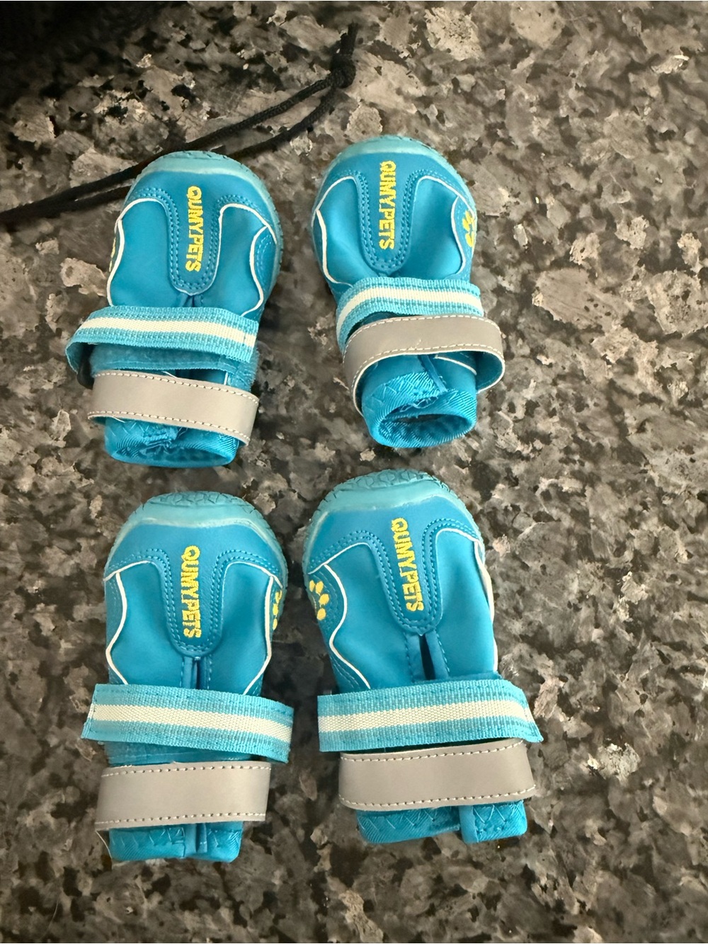 Blue Reflective Dog Boots - 4 Pack